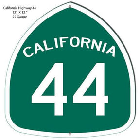 California Highway 44 Laser Cut Metal Sign-Metal Signs-Grease Monkey Garage