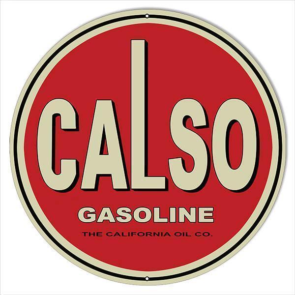 Calso Gasoline Metal Sign-Metal Signs-Grease Monkey Garage