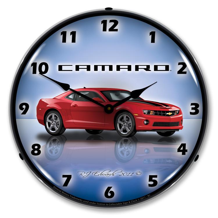 Camaro G5 Red Jewel LED Clock-LED Clocks-Grease Monkey Garage