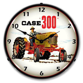 Case 300 Tractor LED Clock-LED Clocks-Grease Monkey Garage