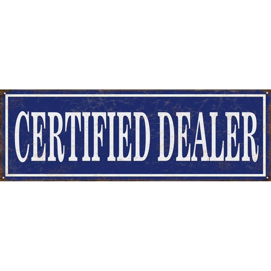 Certified Dealer Metal Sign-Metal Signs-Grease Monkey Garage