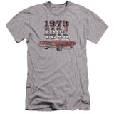 Chevrolet 1973 Monte Carlo Car of the Year Premium Slim Fit Short-Sleeve T-Shirt-Grease Monkey Garage