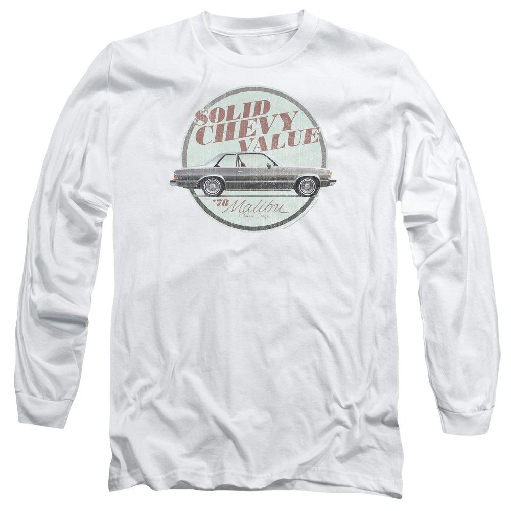 Chevrolet 1978 Malibu Solid Chevy Value Long-Sleeve T-Shirt-Grease Monkey Garage