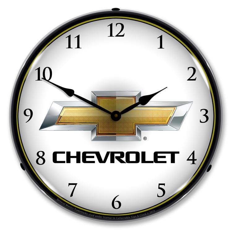Chevrolet Bowtie LED Clock-LED Clocks-Grease Monkey Garage