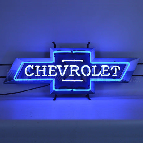 Chevrolet Bowtie Neon Sign with Backing-Neon Signs-Grease Monkey Garage