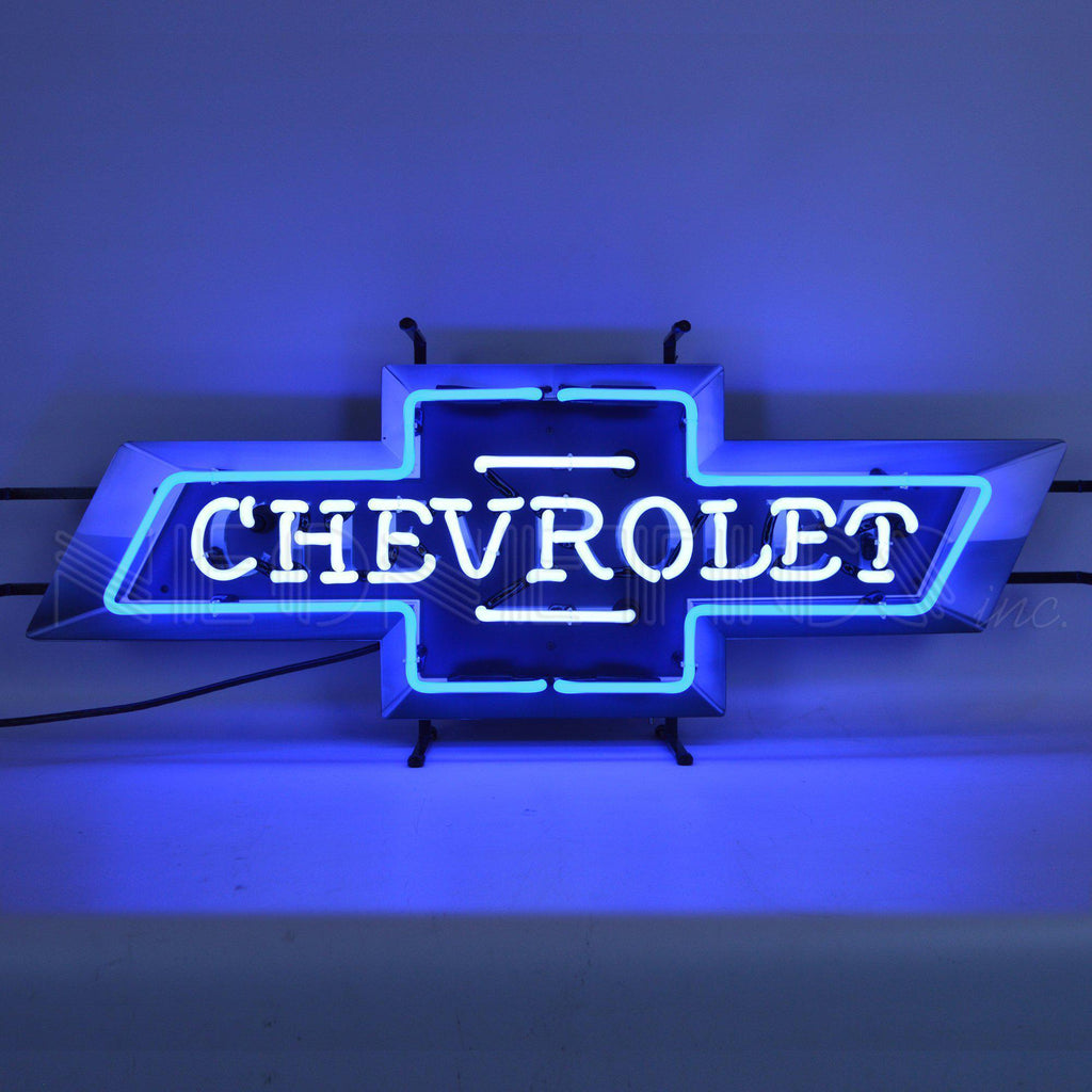 Chevrolet Bowtie Neon Sign with Backing-Neon Signs-Grease Monkey Garage
