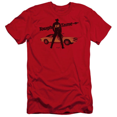 Chevrolet Camaro Tough to Tame Premium Slim Fit Short-Sleeve T-Shirt-Grease Monkey Garage