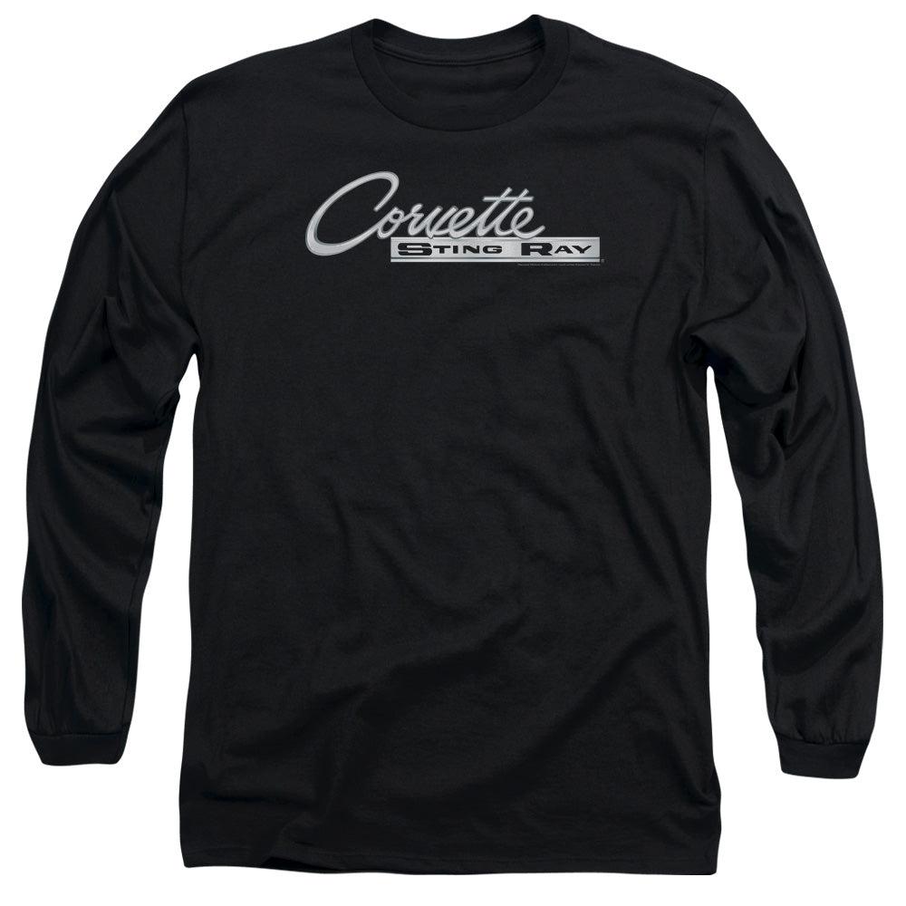 Chevrolet Chrome Corvette Stingray Logo Long-Sleeve T-Shirt-Grease Monkey Garage