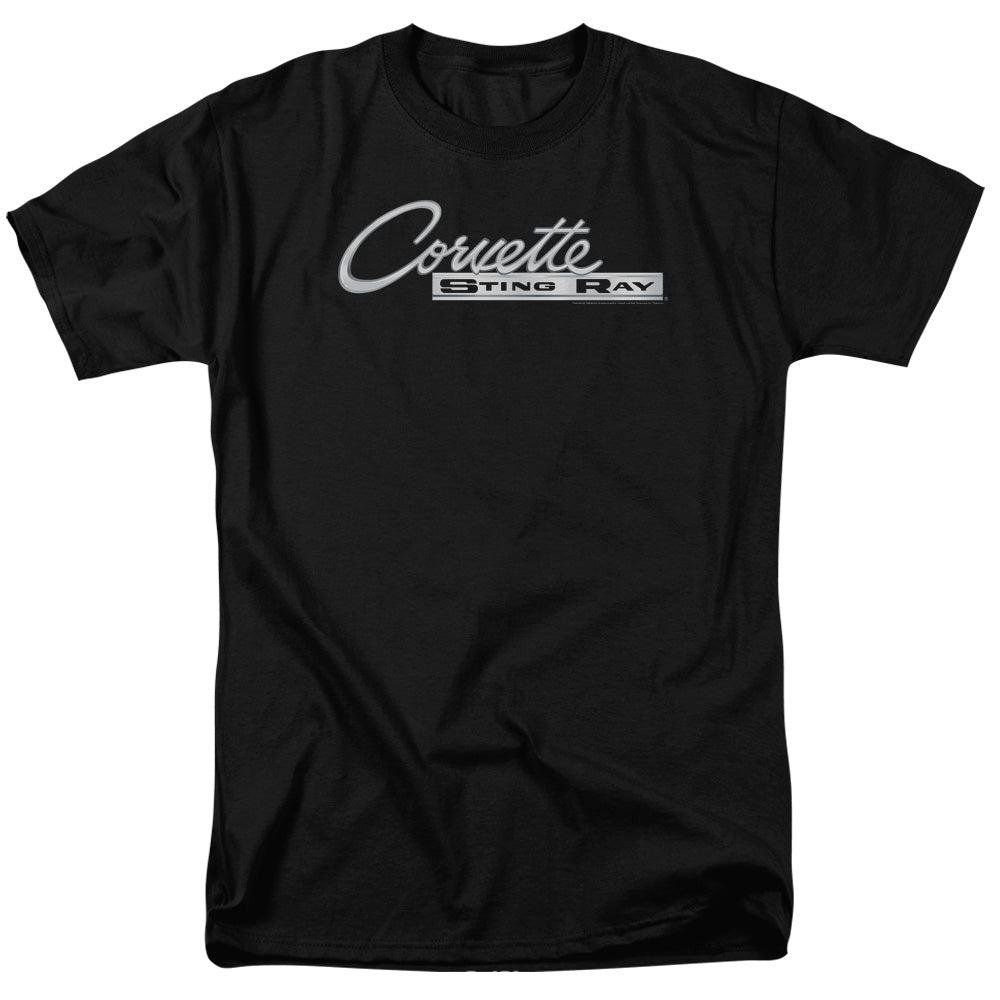 Chevrolet Chrome Corvette Stingray Logo Short-Sleeve T-Shirt-Grease Monkey Garage