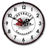 Chevrolet Corvette Backlit LED Clock-LED Clocks-Grease Monkey Garage