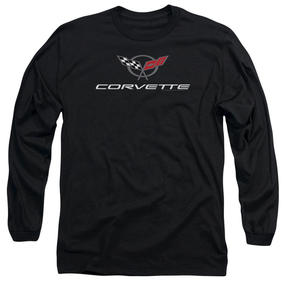 Chevrolet Corvette Modern Emblem Long-Sleeve T-Shirt-Grease Monkey Garage