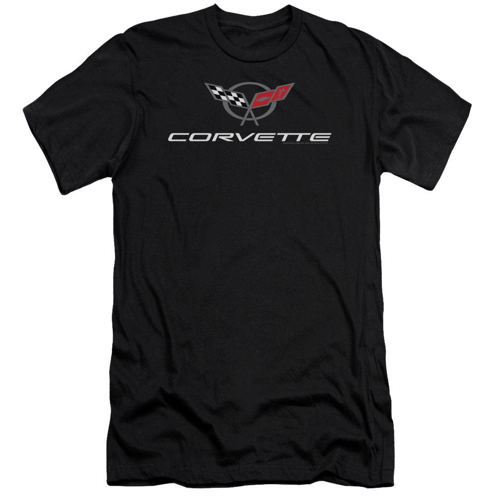 Chevrolet Corvette Modern Emblem Premium Slim Fit Short-Sleeve T-Shirt-Grease Monkey Garage