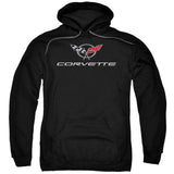 Chevrolet Corvette Modern Emblem Pullover Hoodie-Grease Monkey Garage