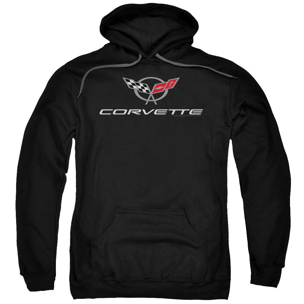 Chevrolet Corvette Modern Emblem Pullover Hoodie-Grease Monkey Garage