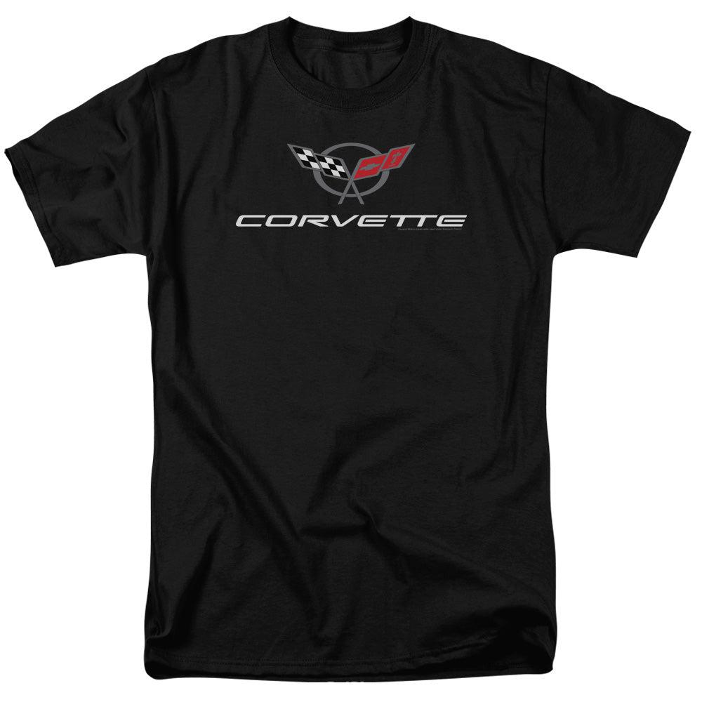 Chevrolet Corvette Modern Emblem Short-Sleeve T-Shirt-Grease Monkey Garage