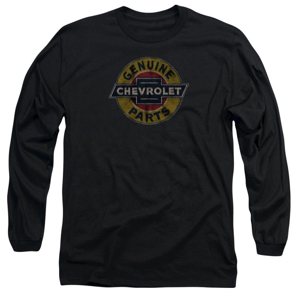 Chevrolet Genuine Chevy Parts Distressed Sign Long-Sleeve T-Shirt-Grease Monkey Garage