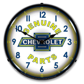 Chevrolet Genuine Parts Backlit LED Clock-LED Clocks-Grease Monkey Garage