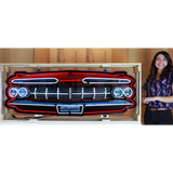 Chevrolet Impala Grille Neon Sign in Steel Can-Neon Signs-Grease Monkey Garage