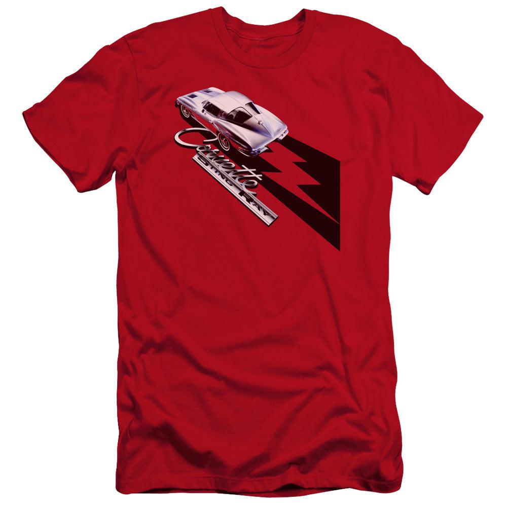 Chevrolet Split Window Corvette Stingray Premium Slim Fit Short-Sleeve T-Shirt-Grease Monkey Garage