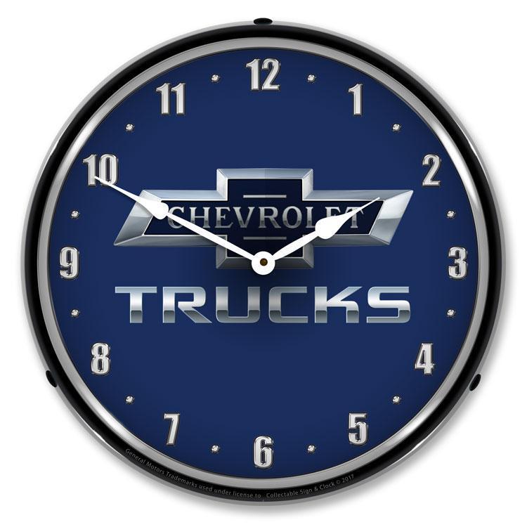 Chevrolet Trucks 100th Anniversary Backlit LED Clock-LED Clocks-Grease Monkey Garage