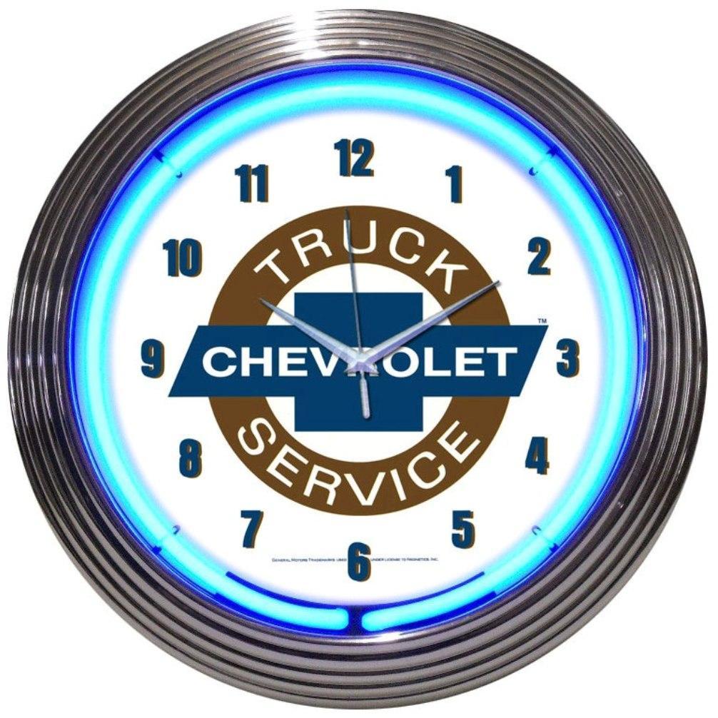 Chevy Truck Neon Clock-Clocks-Grease Monkey Garage