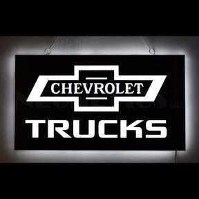 Chevy Trucks Slim LED Sign-Grease Monkey Garage