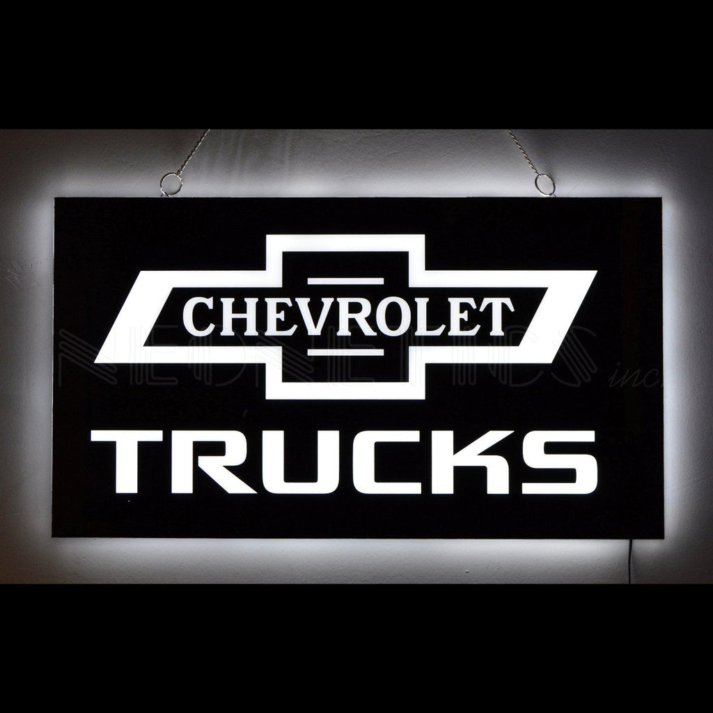 Chevy Trucks Slim LED Sign-Grease Monkey Garage