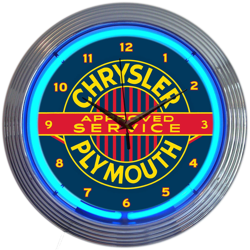 Chrysler Plymouth Neon Clock-Clocks-Grease Monkey Garage