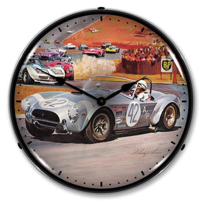 Cobra Race Backlit LED Clock-LED Clocks-Grease Monkey Garage
