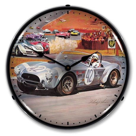 Cobra Race Backlit LED Clock-LED Clocks-Grease Monkey Garage