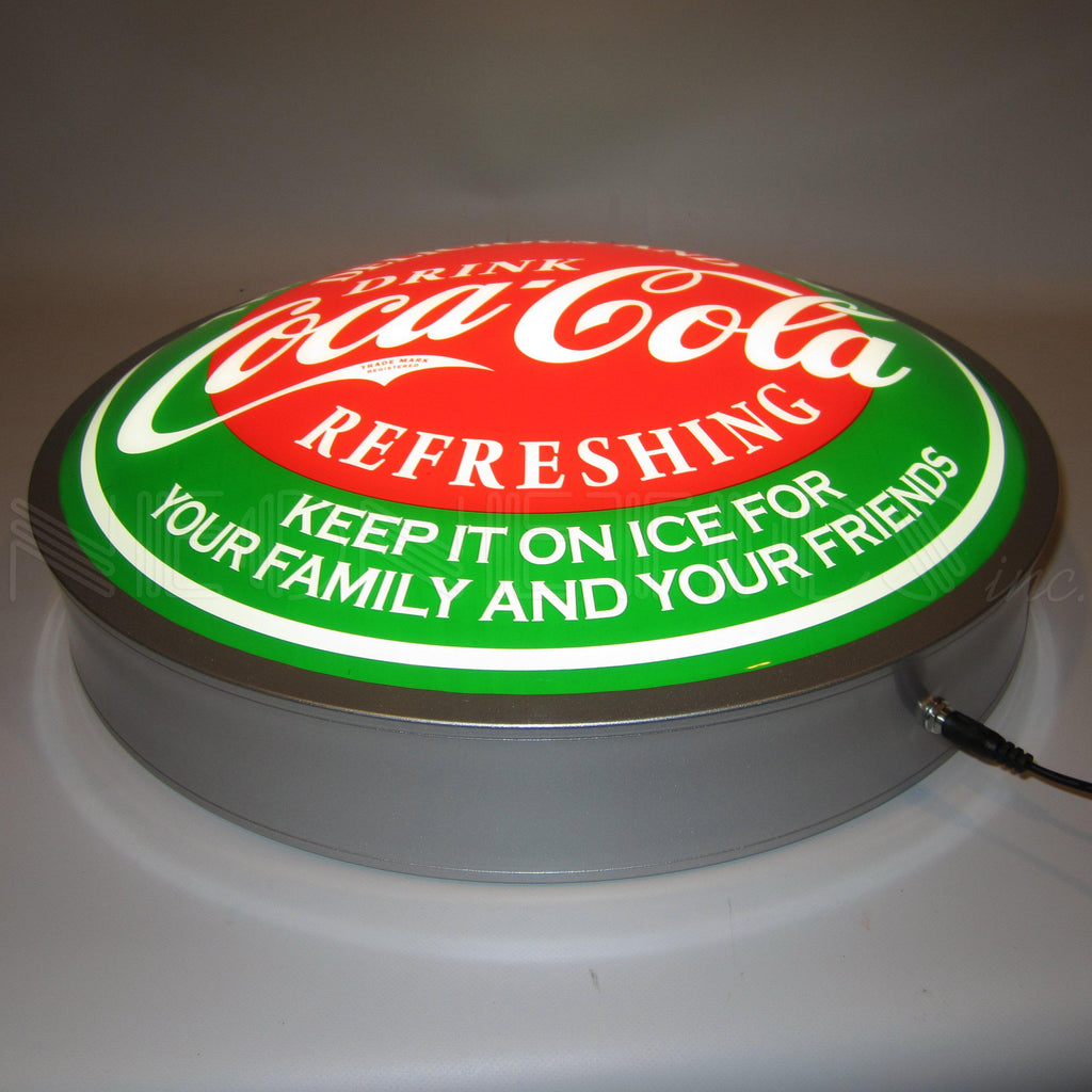 Coca-Cola Evergreen Backlit LED Sign (15")-LED Signs-Grease Monkey Garage