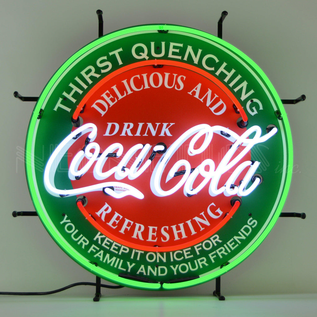Coca-Cola Evergreen Neon Sign-Neon Signs-Grease Monkey Garage