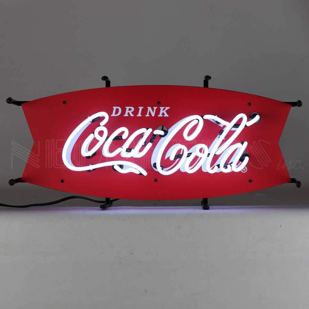 Coca-Cola Fishtail Junior Neon Sign-Neon Signs-Grease Monkey Garage