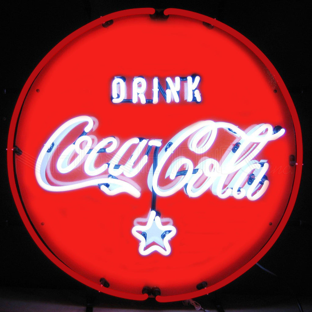Coca-Cola Red, White and Coke Neon Sign-Neon Signs-Grease Monkey Garage
