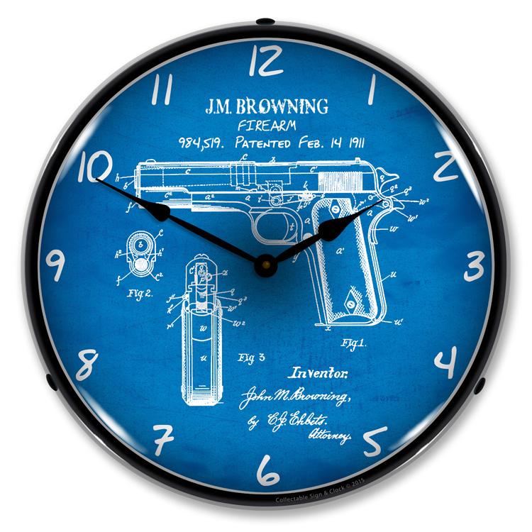 Colt 1911 Patent LED Clock-LED Clocks-Grease Monkey Garage