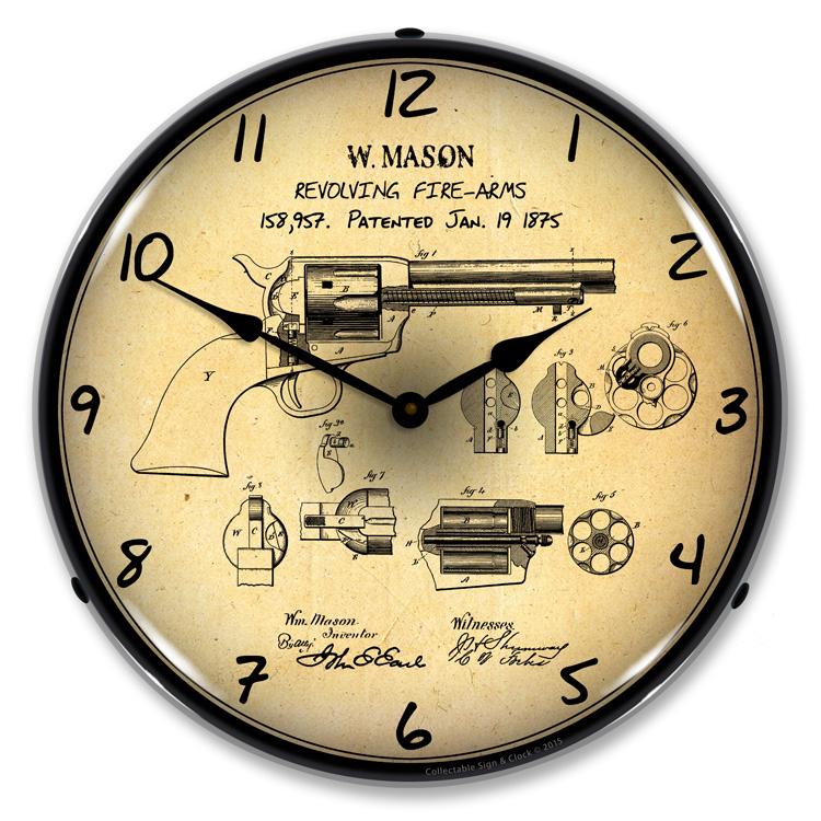 Colt Peace Maker Patent LED Clock-LED Clocks-Grease Monkey Garage