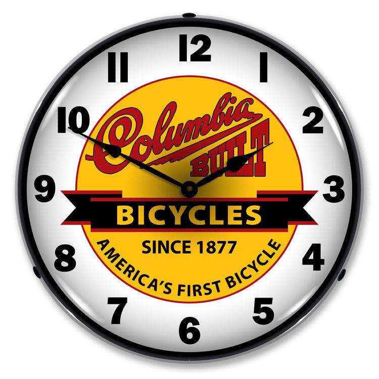 Columbia Bikes Backlit LED Clock-LED Clocks-Grease Monkey Garage