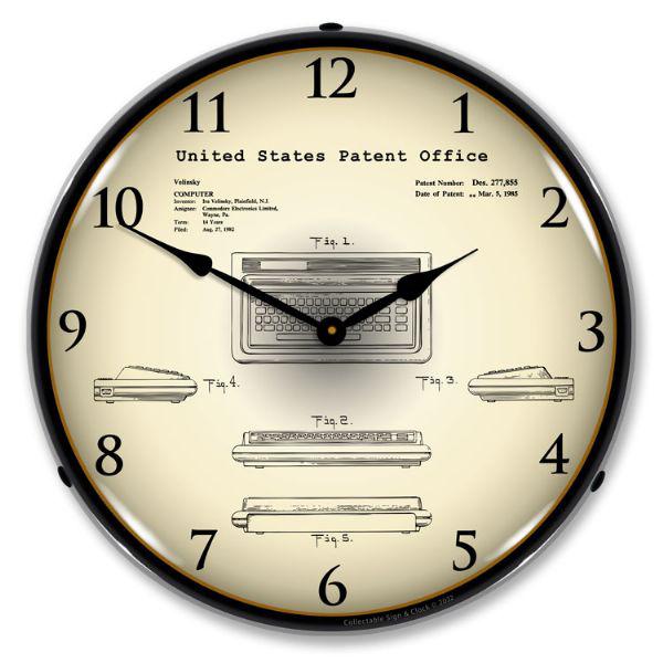 Commodore 64 Computer1982 Patent Backlit LED Clock-LED Clocks-Grease Monkey Garage