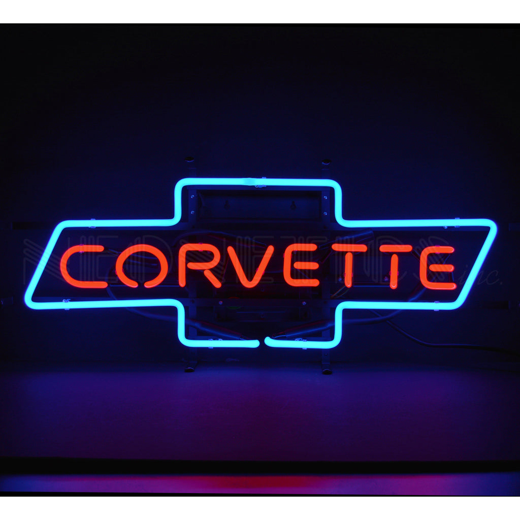 Corvette Bowtie Neon Sign-Neon Signs-Grease Monkey Garage