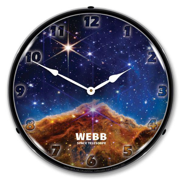 Cosmic Cliffs of Carina Nebula Backlit LED Clock-LED Clocks-Grease Monkey Garage