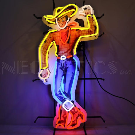 Cowboy Vegas Vic Neon Sign-Neon Signs-Grease Monkey Garage