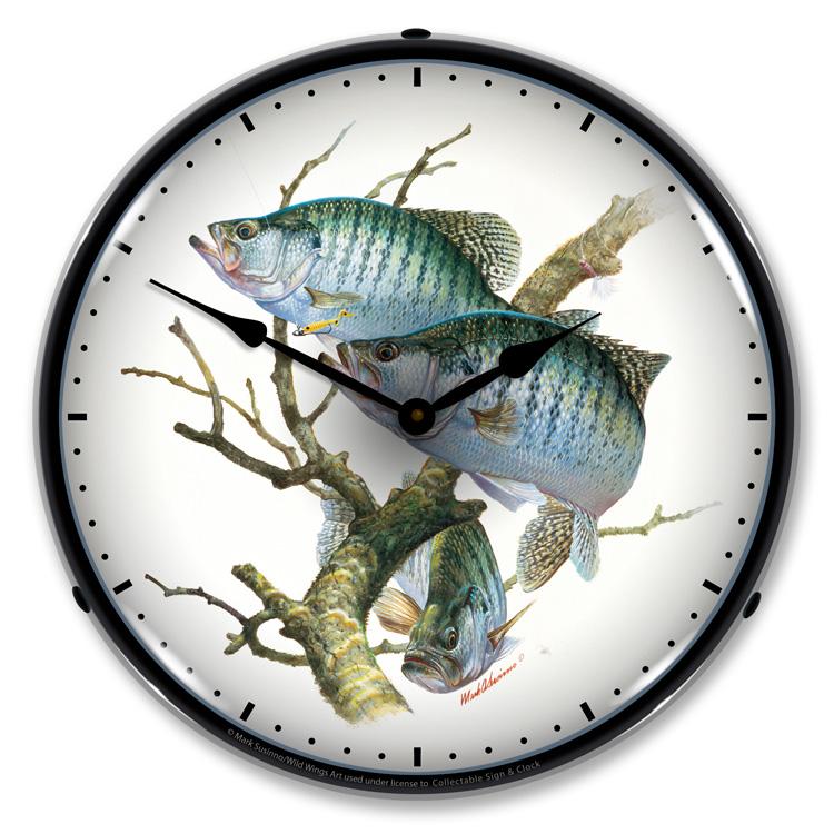 Crappies LED Clock-LED Clocks-Grease Monkey Garage