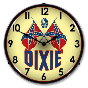 Dixie Gas Backlit LED Clock-LED Clocks-Grease Monkey Garage