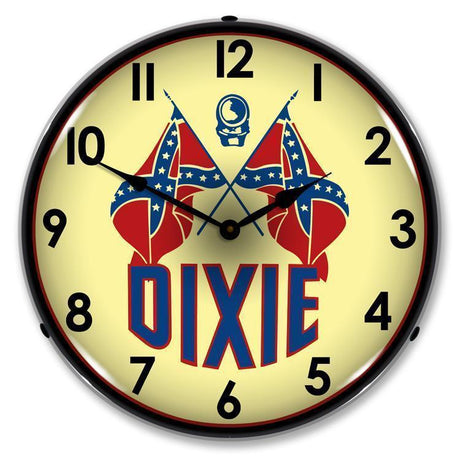 Dixie Gas Backlit LED Clock-LED Clocks-Grease Monkey Garage
