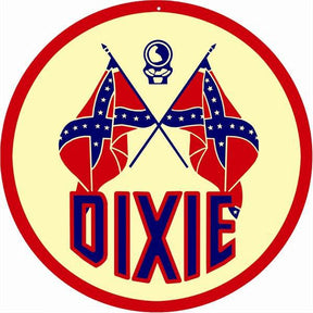 Dixie Gasoline Metal Sign-Metal Signs-Grease Monkey Garage