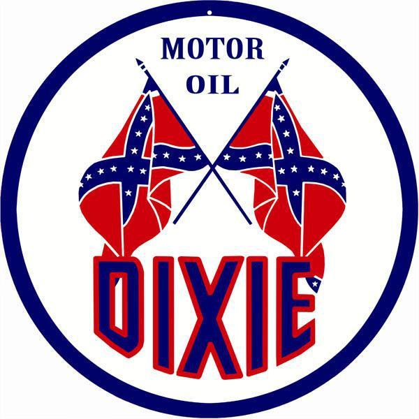 Dixie Motor Oil Metal Sign-Metal Signs-Grease Monkey Garage
