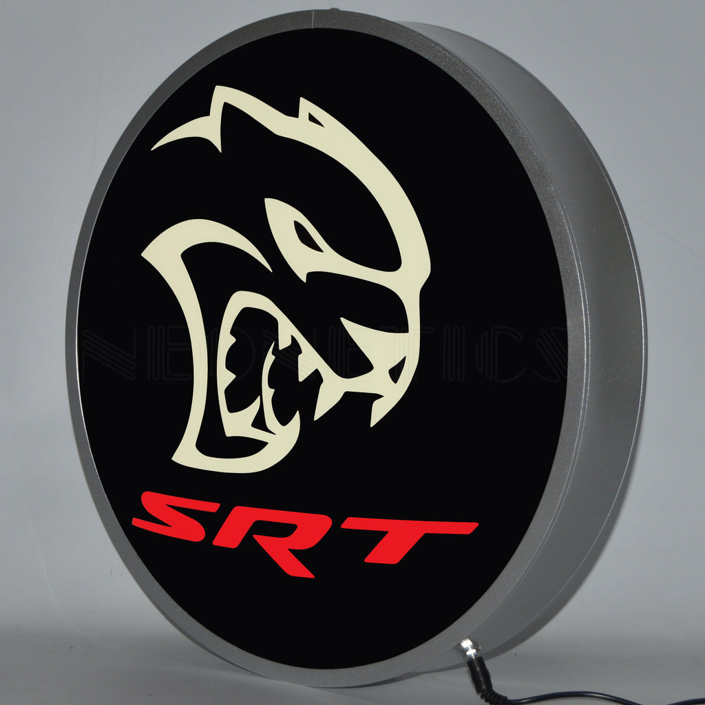 Dodge Hellcat SRT Backlit LED Sign (15")-LED Signs-Grease Monkey Garage