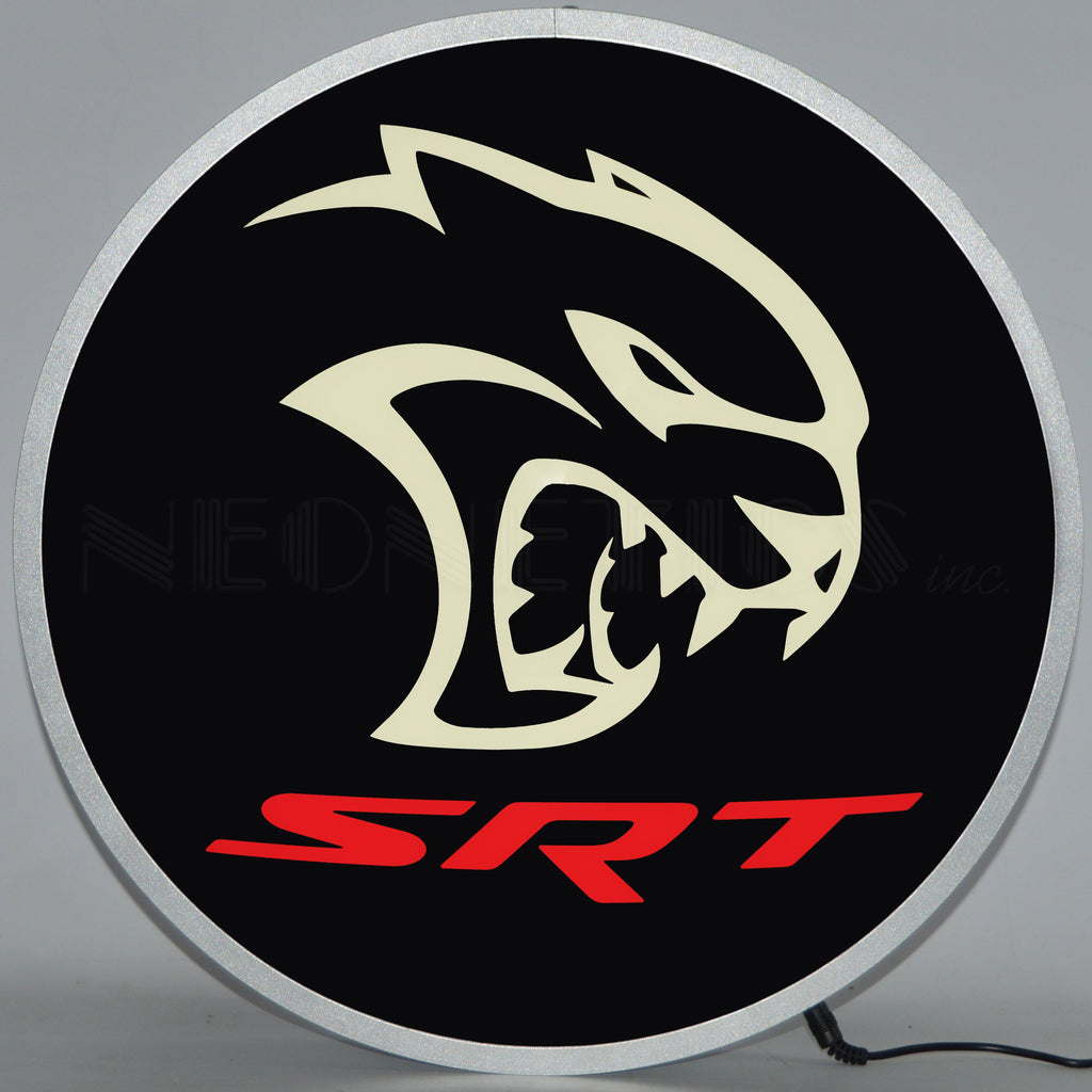 Dodge Hellcat SRT Backlit LED Sign (15")-LED Signs-Grease Monkey Garage