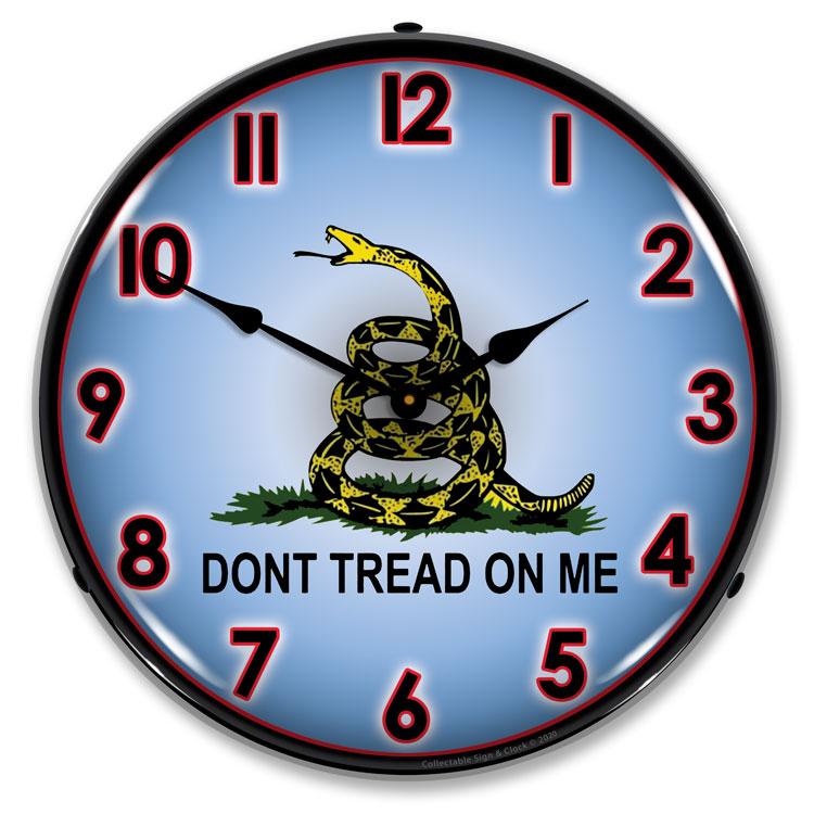 Don't Tread on Me 2 LED Clock-LED Clocks-Grease Monkey Garage