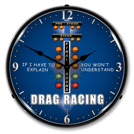 Drag Race LED Clock-LED Clocks-Grease Monkey Garage